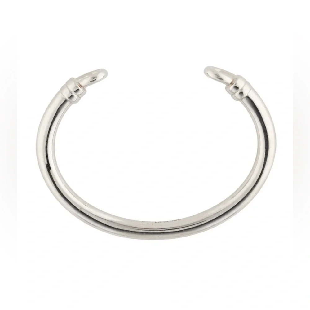 Saint Laurent Sailor Knot Cuff Silver Bracelet in Excellent Used Condition